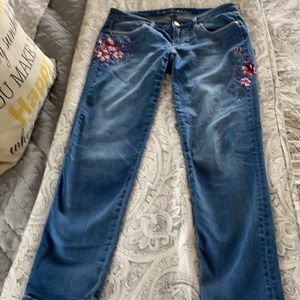 Girlfriend embroidered jeans